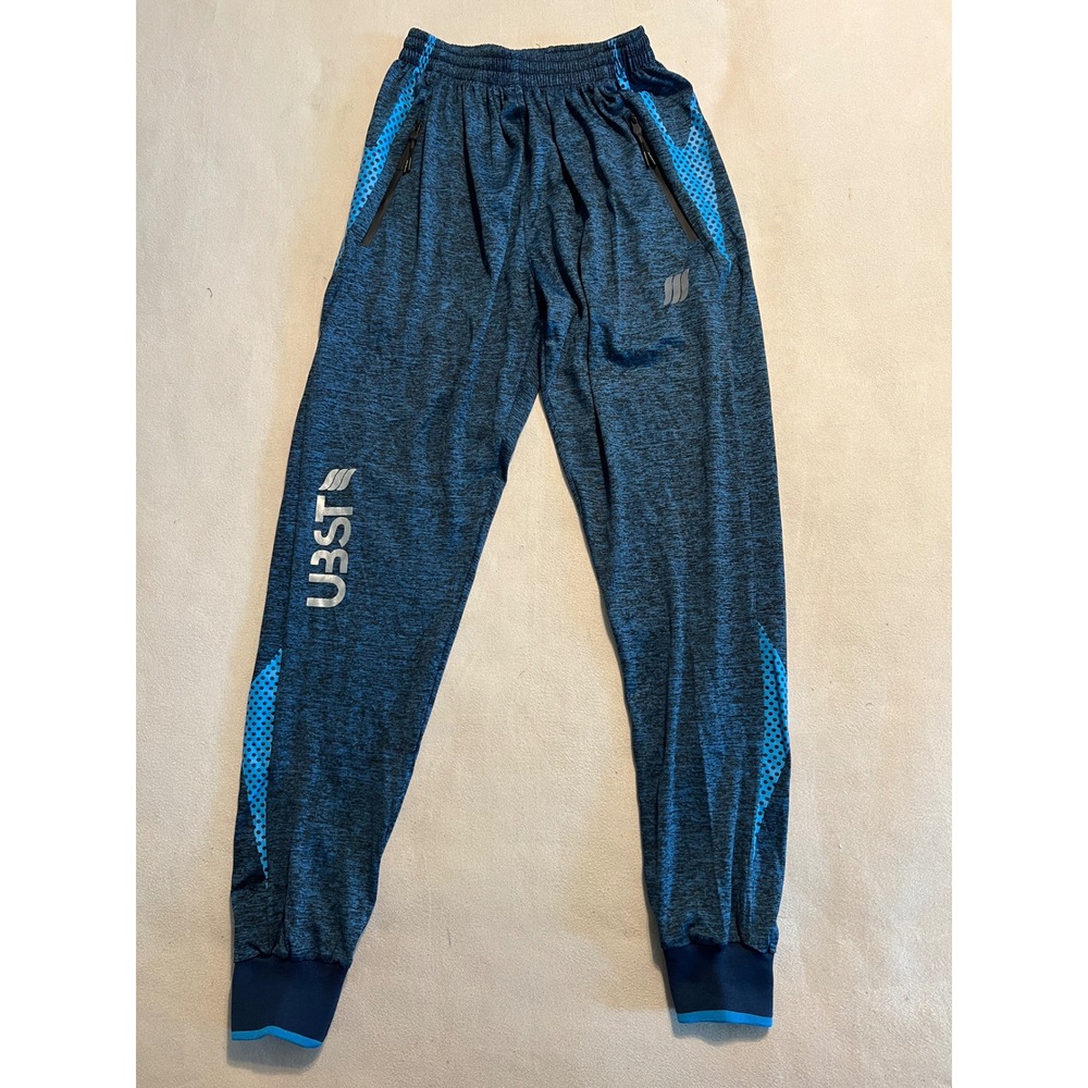 Urban Studio Mens Blue Space Dye Athletic Joggers UBST Reflective Pants Large